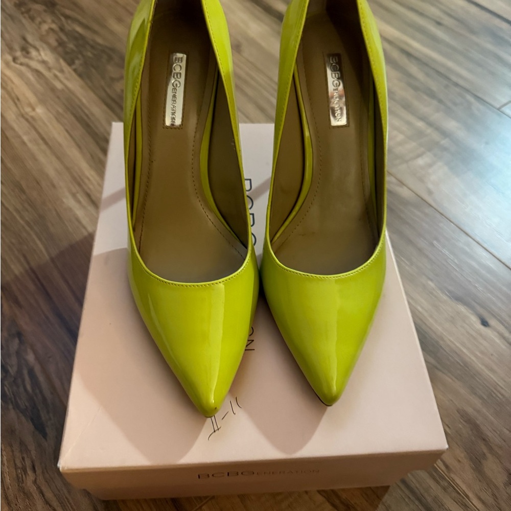 BCBGeneration Neon Yellow Heels